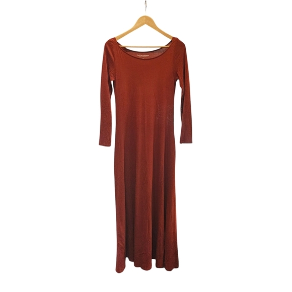 Soft Surroundings SZ XS  Cottagecore A-Line Maxi Dress W/Hip Pockets & Boat Neck - Picture 1 of 16